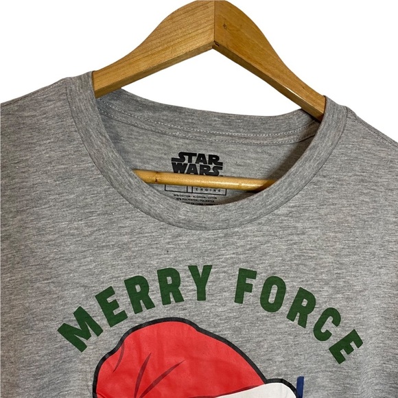 Star Wars Stormtrooper Merry Force Be With You Heather Gray Grey L Large Fandom - Picture 9 of 11